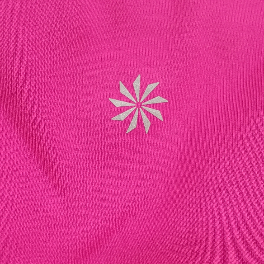 ◇◇ Athleta Mesh Power Contender Capri Leggings Electric Fuschia Size Size Small - Picture 2 of 12